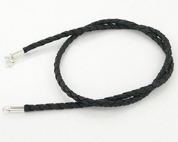 4mm Braided Leather Necklace